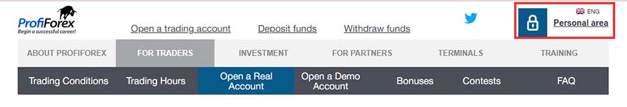 login profiforex