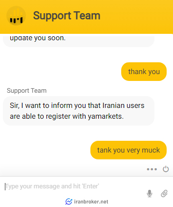پشتیبانی بروکر یامارکتس