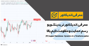 معرفی اندیکاتور تشخیص حمایت و مقاومت در تریدینگ ویو | [Pt] Support Resistance - Dynamic v2 w Timeframe option
