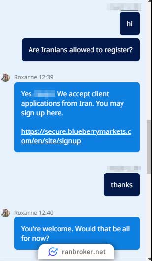 بروکر BLUEBERRY MARKETS