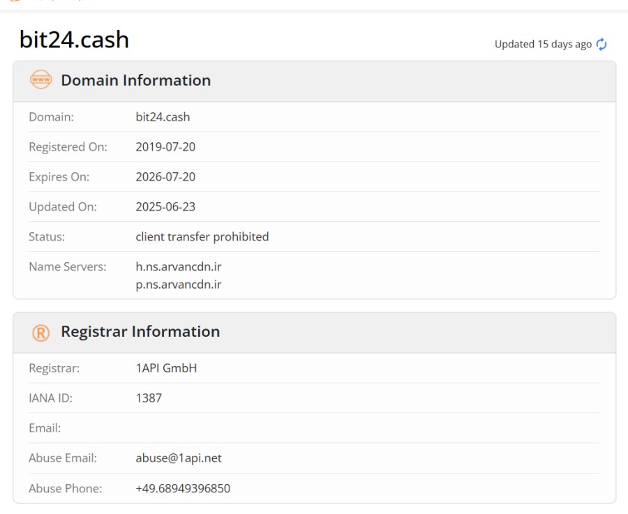 اعتبار سایت بیت 24