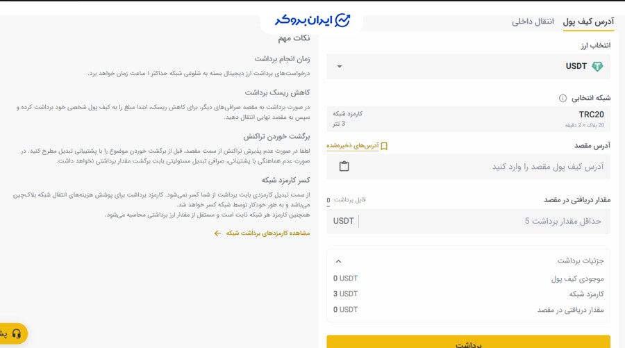 برداشت ارز دیجیتال از تبدیل 
