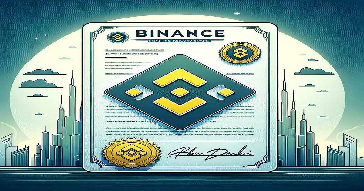 DALL·E 2023 12 08 23.42.26 A straightforward and clear image for the article 22Binance sets the record straight on Abu Dhabi licensing.22 Include a stylized representation of the 1