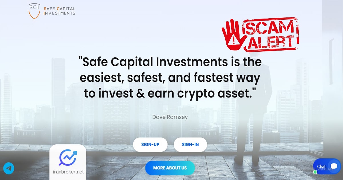صفحه اصلی سایت Safe Capital Investments