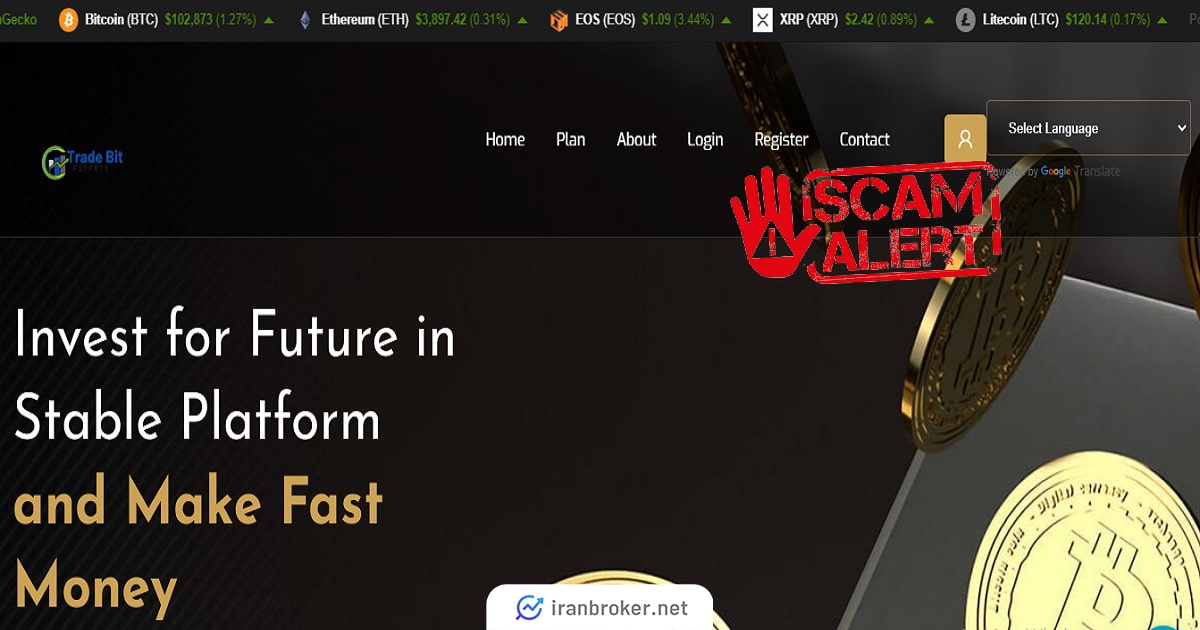 صفحه اصلی سایت Trade Bit Expert