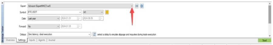 بک تست از یک اکسپرت در متاتریدر
