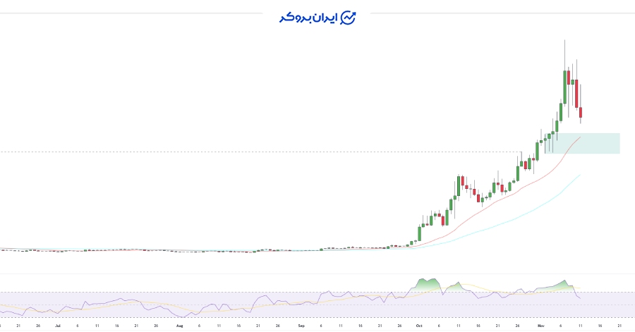 چارت روزانه زی کش