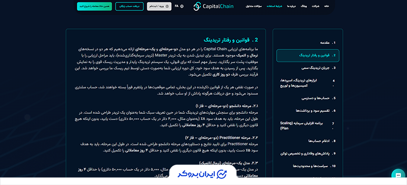 قوانین مدیریت ریسک پراپ فرم کپیتال چین